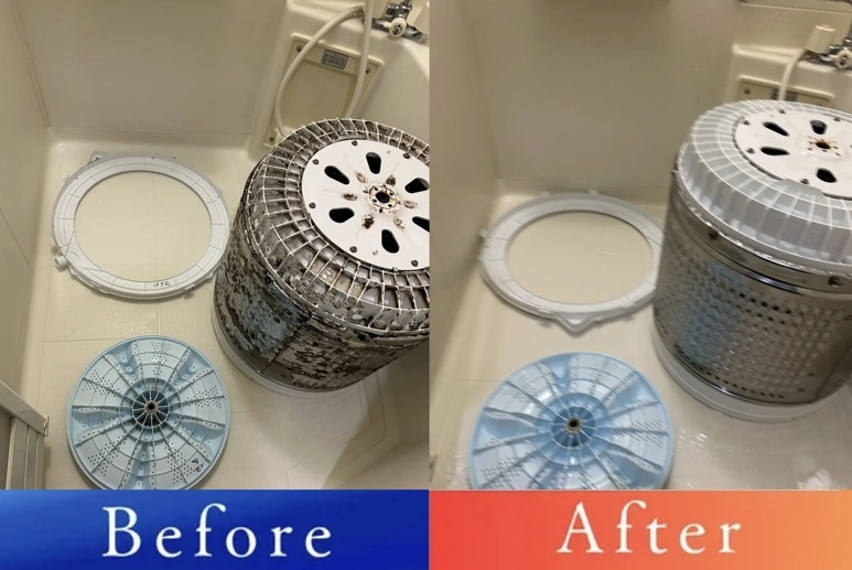 縦型洗濯機クリーニングの画像